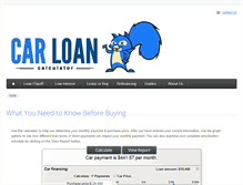 Tablet Screenshot of carloancalculator.org