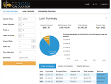 Tablet Screenshot of carloancalculator.me